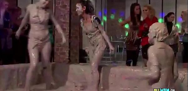  Hot Euro sluts love mud wrestling